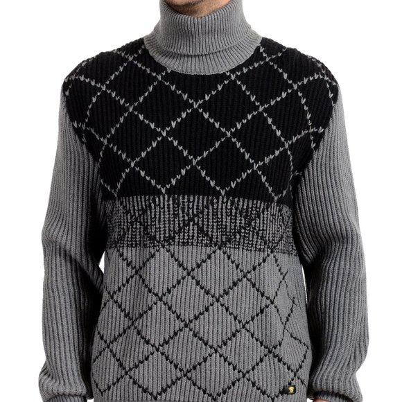 Versace Mens 100% Wool Turtleneck Pullover Sweater
